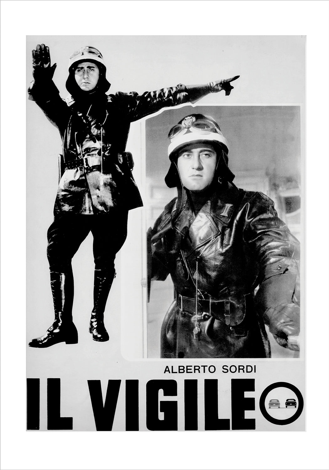 Papiarte, Cinema Italiano art. 04 Alberto Sordi nel film Il vigile, Stampa digitale DOWNLOAD immediato, poster vintage, arte cinema vendita online.