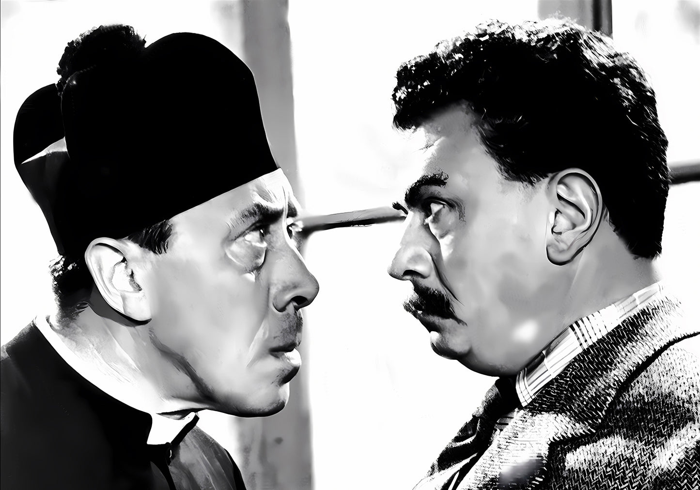 Papiarte, Cinema Italiano art. 09 Beppone e don Camillo, Stampa digitale DOWNLOAD immediato, poster vintage, arte cinema, vendita online.