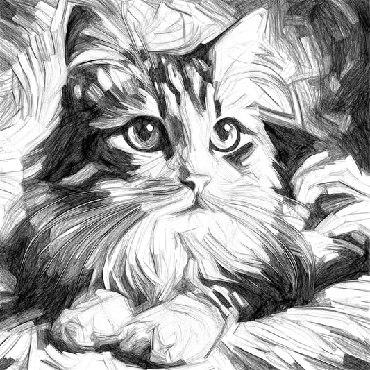 Ritratto Personalizzato Disegnato a Carboncino del tuo Gatto / Commissione per il tuo Gatto, Cane, e Animali Domestici / Arte da parete / Regalo per amante degli animali / Vendita Online / Galleria Papiarte ®