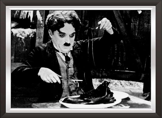 Kunst. a05 Kino Mangiaspaghetti Vintage-Poster Charlie Chaplin / Posterdruck auf Torkon-Kunstpapier, für Heim- und Büroeinrichtung und Dekoration / Online-Verkauf / Galerie Papiarte ®