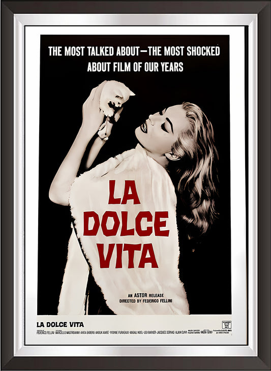 art. b23 Cinema Italiano Poster Vintage La dolce vita/ Locandina Stampa su Carta Artistica Torkon, per arredamento e decorazione casa, ufficio / Vendita Online / Galleria Papiarte ®