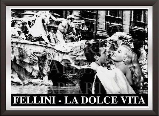 art. b27 Cinema Italiano Poster Vintage La dolce vita/ Locandina Stampa su Carta Artistica Torkon, per arredamento e decorazione casa, ufficio / Vendita Online / Galleria Papiarte ®