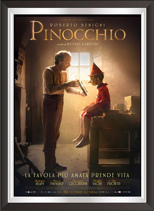 art. h15 Cinema Locandine Poster Vintage / Roberto Benigni in Pinocchio / Locandina Stampa su Carta Artistica Torkon, per arredamento e decorazione casa, ufficio / Vendita Online / Galleria Papiarte ®