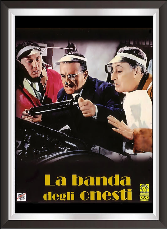 art. h16 Cinema Locandine Poster Vintage / Toto' e Peppino in La banda degli onesti / Locandina Stampa su Carta Artistica Torkon, per arredamento e decorazione casa, ufficio / Vendita Online / Galleria Papiarte ®