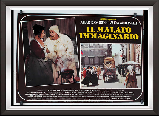 art. h18 Cinema Locandine Poster Vintage / Alberto Sordi in Il malato immaginario / Locandina Stampa su Carta Artistica Torkon, per arredamento e decorazione casa, ufficio / Vendita Online / Galleria Papiarte ®