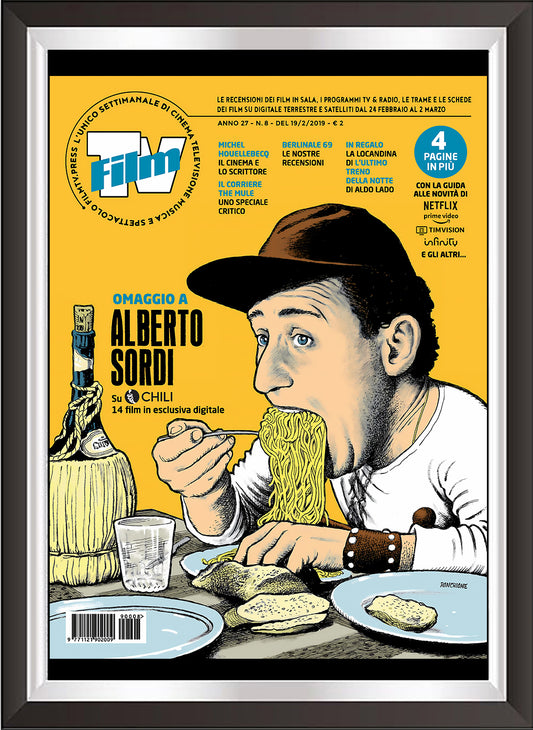 Kunst. h31 Kinoplakate Vintage-Poster / Hommage an Alberto Sordi / Posterdruck auf Torkon-Kunstpapier, für die Einrichtung und Dekoration von Zuhause und Büro / Online-Verkauf / Galerie Papiarte ®