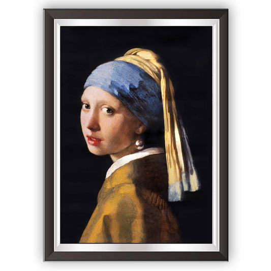 art. i07 Arte Classica Locandine Poster Vintage / Vermeer Ragazza con l'orecchino di perla / Locandina Stampa su Carta Artistica Torkon, per arredamento e decorazione casa, ufficio / Vendita Online / Galleria Papiarte ®