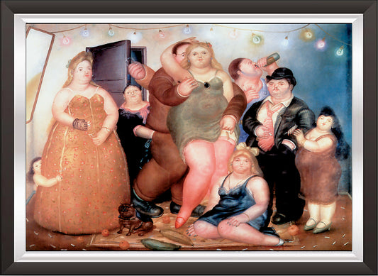 art. m04 Botero Poster Vintage / La casa di Rachel Vega / Stampa su Carta Artistica Torkon, per arredamento e decorazione casa, ufficio / Vendita Online / Galleria Papiarte ®