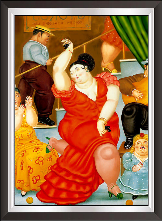 art. m06 Botero Poster Vintage / Flamenco / Stampa su Carta Artistica Torkon, per arredamento e decorazione casa, ufficio / Vendita Online / Galleria Papiarte ®