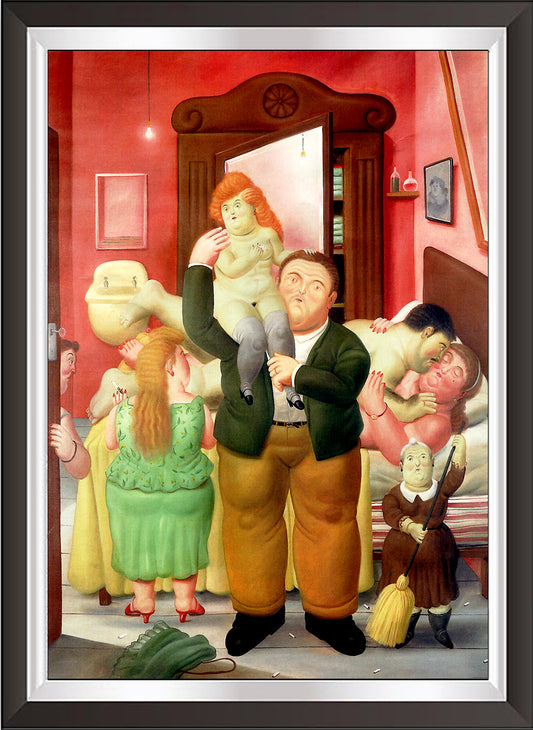 art. m13 Botero Poster Vintage / La Casa / Stampa su Carta Artistica Torkon, per arredamento e decorazione casa, ufficio / Vendita Online / Galleria Papiarte ®