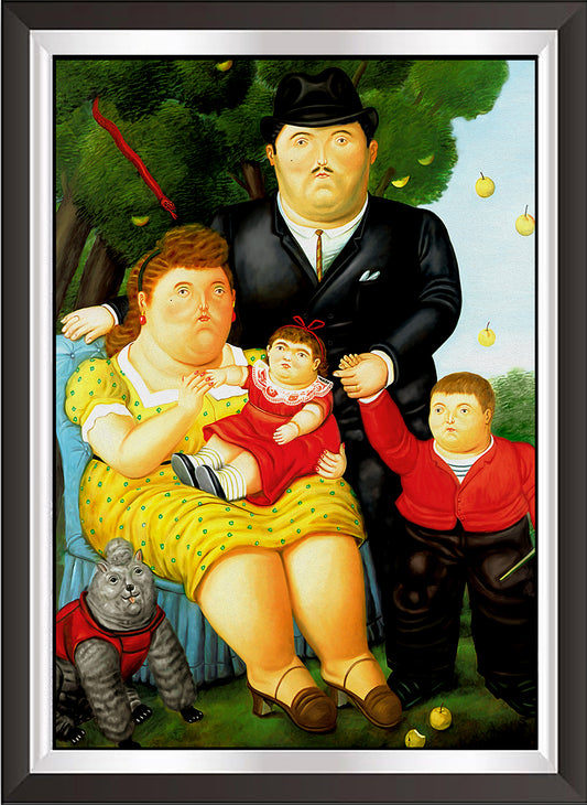 art. m14 Botero Poster Vintage / La Famiglia / Stampa su Carta Artistica Torkon, per arredamento e decorazione casa, ufficio / Vendita Online / Galleria Papiarte ®