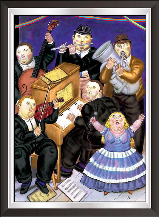 art. m17 Botero Poster Vintage / Musica / Stampa su Carta Artistica Torkon, per arredamento e decorazione casa, ufficio / Vendita Online / Galleria Papiarte ®