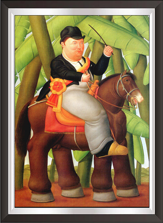 art. m28 Botero Poster Vintage / Il presidente / Stampa su Carta Artistica Torkon, per arredamento e decorazione casa, ufficio / Vendita Online / Galleria Papiarte ®