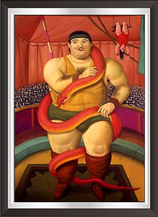 art. m41 Botero Poster Vintage / Il circo / Stampa su Carta Artistica Torkon, per arredamento e decorazione casa, ufficio / Vendita Online / Galleria Papiarte ®