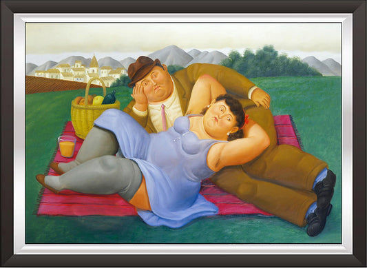 art. m43 Botero Poster Vintage / Picnic / Stampa su Carta Artistica Torkon, per arredamento e decorazione casa, ufficio / Vendita Online / Galleria Papiarte ®