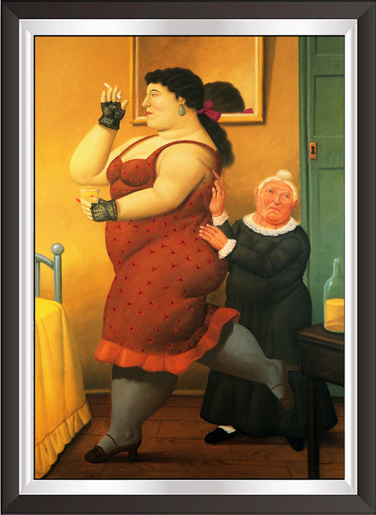 art. m46 Botero Poster Vintage / Celestina / Stampa su Carta Artistica Torkon, per arredamento e decorazione casa, ufficio / Vendita Online / Galleria Papiarte ®