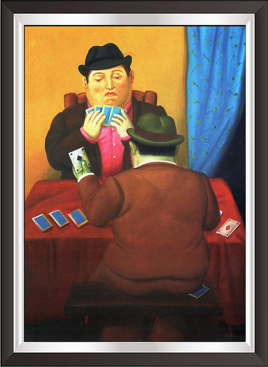 art. m47 Botero Poster Vintage / I giocatori di carte / Stampa su Carta Artistica Torkon, per arredamento e decorazione casa, ufficio / Vendita Online / Galleria Papiarte ®