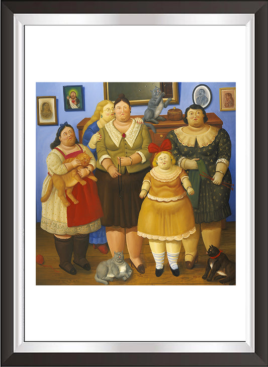 art. m50 Botero Poster Vintage / La famiglia / Stampa su Carta Artistica Torkon, per arredamento e decorazione casa, ufficio / Vendita Online / Galleria Papiarte ®