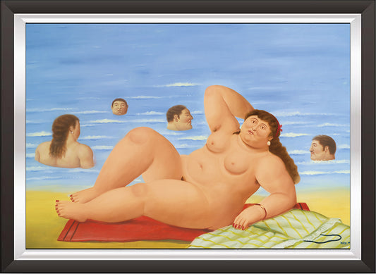 art. m51 Botero Poster Vintage / Il bagno / Stampa su Carta Artistica Torkon, per arredamento e decorazione casa, ufficio / Vendita Online / Galleria Papiarte ®