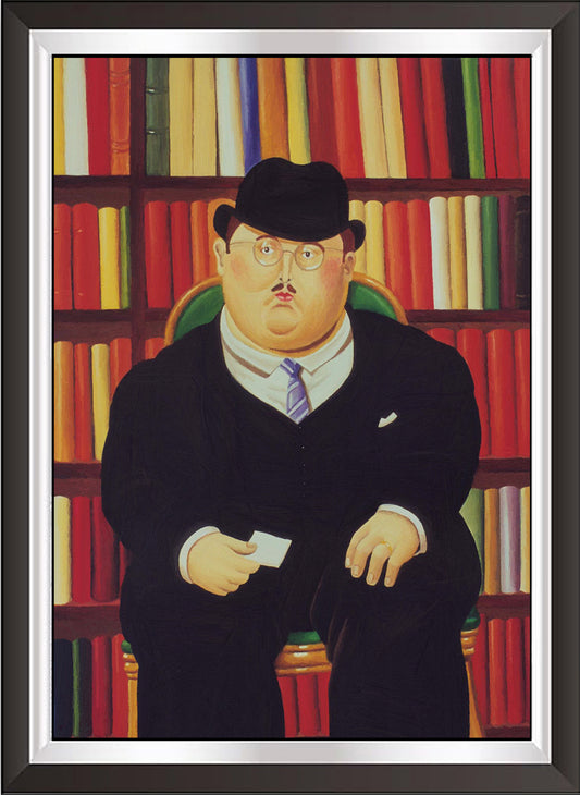 art. m56 Botero Poster Vintage / Il notaio / Stampa su Carta Artistica Torkon, per arredamento e decorazione casa, ufficio / Vendita Online / Galleria Papiarte ®