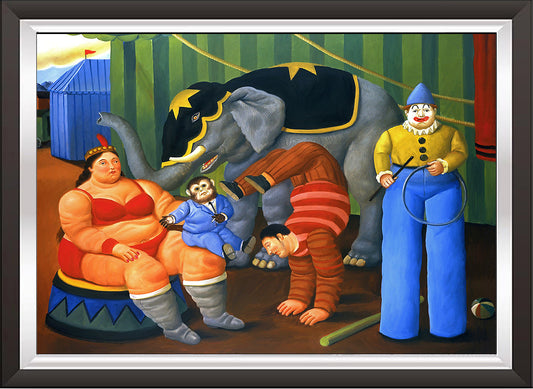 art. m57 Botero Poster Vintage / Il circo / Stampa su Carta Artistica Torkon, per arredamento e decorazione casa, ufficio / Vendita Online / Galleria Papiarte ®