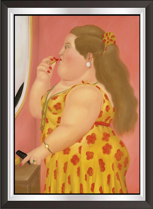 art. m62 Botero Poster Vintage / Il rossetto / Stampa su Carta Artistica Torkon, per arredamento e decorazione casa, ufficio / Vendita Online / Galleria Papiarte ®