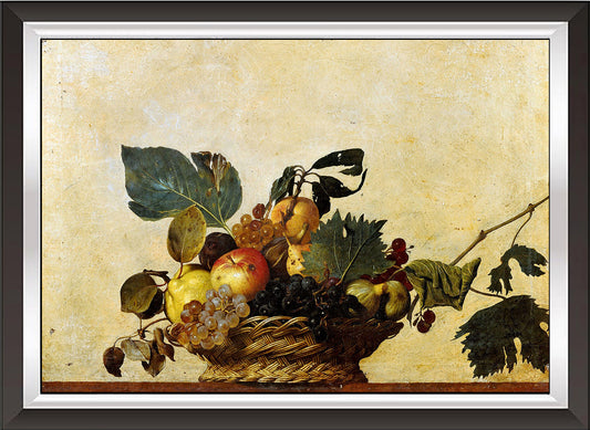 art. n04 Caravaggio / Poster Vintage / Canestra di frutta / Stampa su Carta Artistica Torkon, per arredamento e decorazione casa, ufficio / Vendita Online / Galleria Papiarte ®