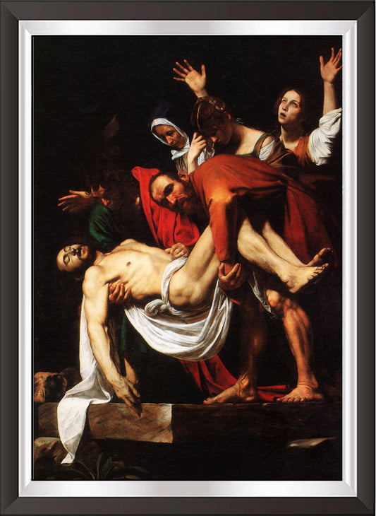 art. n05 Caravaggio / Poster Vintage / Deposizione / Stampa su Carta Artistica Torkon, per arredamento e decorazione casa, ufficio / Vendita Online / Galleria Papiarte ®