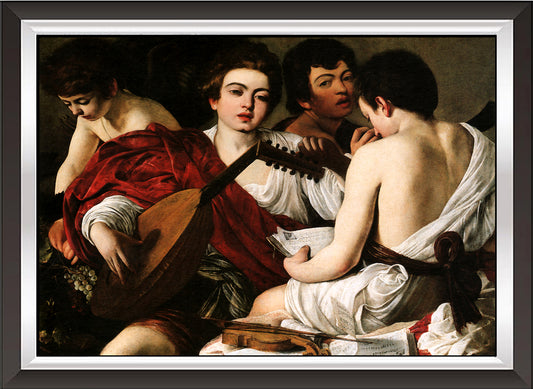 art. n09 Caravaggio / Poster Vintage / I musici / Stampa su Carta Artistica Torkon, per arredamento e decorazione casa, ufficio / Vendita Online / Galleria Papiarte ®