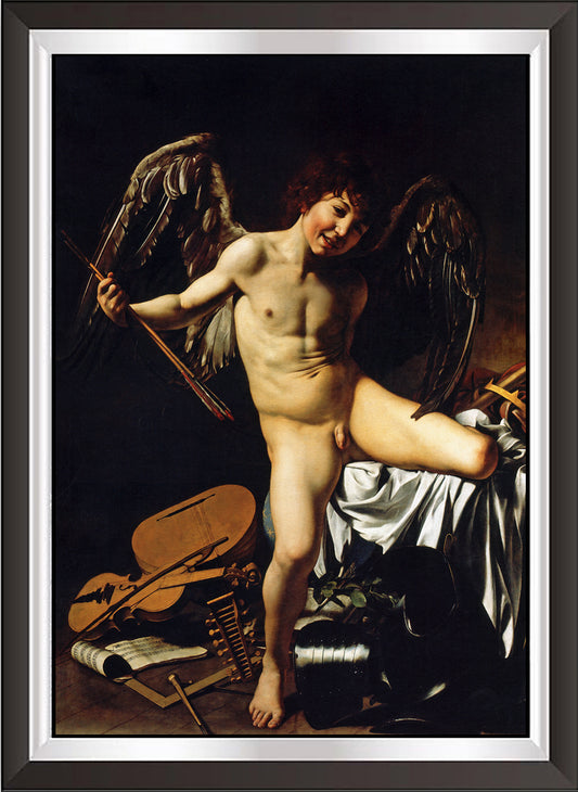 art. n13 Caravaggio / Poster Vintage / Amor Vincit Omnia / Stampa su Carta Artistica Torkon, per arredamento e decorazione casa, ufficio / Vendita Online / Galleria Papiarte ®