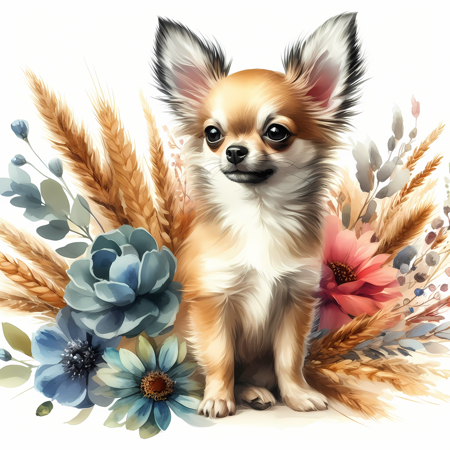 Cane Chihuahua Fulvo, Stampa di un mio dipinto a Pastello, Arte STAMPABILE,  illustrazione arte animale, Download Digitale, eseguito da Papiarte® Art. w354b