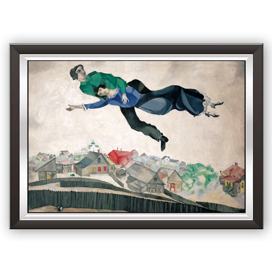 art. p11 Chagall / Poster Vintage / Sopra la città / Stampa su Carta Artistica Torkon, per arredamento e decorazione casa, ufficio / Vendita Online / Galleria Papiarte ®