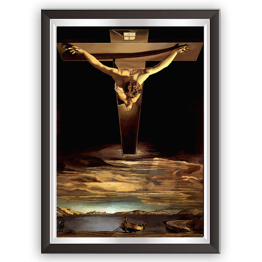 art. q06 Salvador Dali' / Poster Vintage / Cristo di San Juan de la Cruz / Stampa su Carta Artistica Torkon, per arredamento e decorazione casa, ufficio / Vendita Online / Galleria Papiarte ®