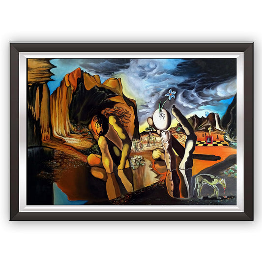 art. q17 Salvador Dali' / Poster Vintage /  Metamorfosi di Narciso / Stampa su Carta Artistica Torkon, per arredamento e decorazione casa, ufficio / Vendita Online / Galleria Papiarte ®