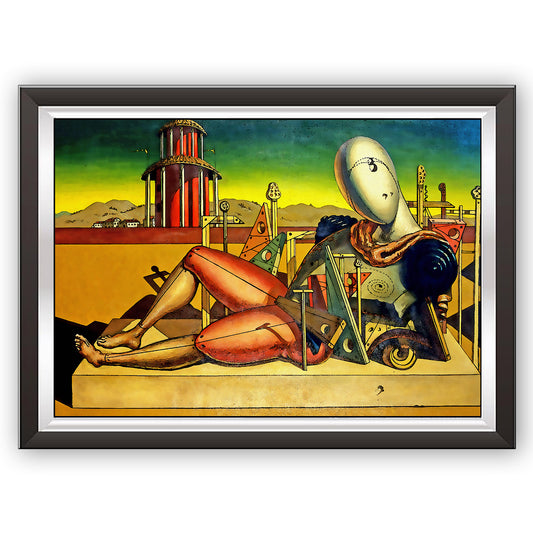 art. r06 Giorgio De Chirico / Poster Vintage /  Il Trovatore / Stampa su Carta Artistica Torkon, per arredamento e decorazione casa, ufficio / Vendita Online / Galleria Papiarte ®