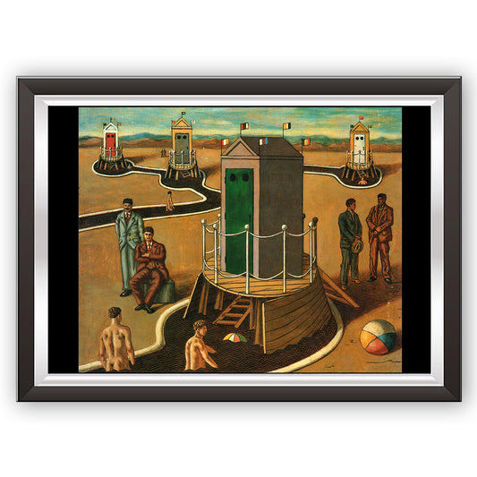 Kunst. r29 Giorgio De Chirico / Vintage-Poster / Die geheimnisvollen Badezimmer / Druck auf Torkon-Kunstpapier, für Heim- und Büroeinrichtung und Dekoration / Online-Verkauf / Galerie Papiarte ®