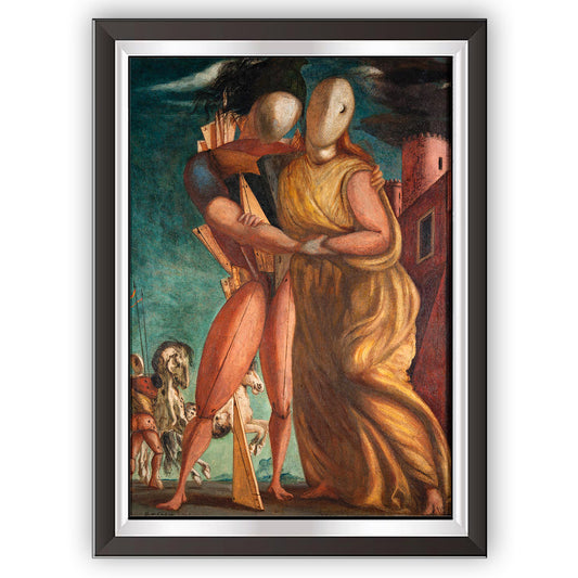 Kunst. r32 Giorgio De Chirico / Vintage-Poster / Hector und Andromeda / Druck auf Torkon-Kunstpapier, für Heim- und Büroeinrichtung und Dekoration / Online-Verkauf / Galerie Papiarte ®