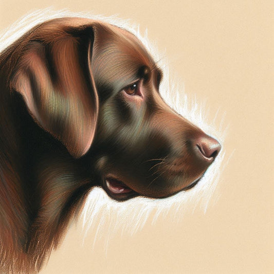 Cane Labrador Marrone, Stampa di un mio dipinto a Pastello, Arte STAMPABILE,  illustrazione arte animale, Download Digitale, eseguito da Papiarte® Art. w216d