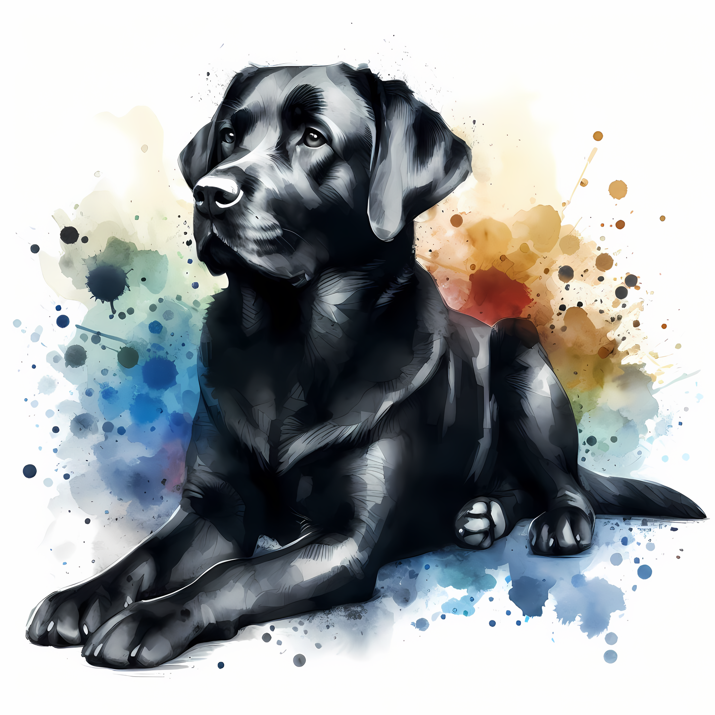 Cane Labrador Nero, Stampa di un mio dipinto a Pastello, Arte STAMPABILE,  illustrazione arte animale, Download Digitale, eseguito da Papiarte® Art. w216i