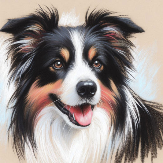 Cane Border Collie, Stampa di un mio dipinto a Pastello, Arte STAMPABILE,  illustrazione arte animale, Download Digitale, eseguito da Papiarte®Art. w232a