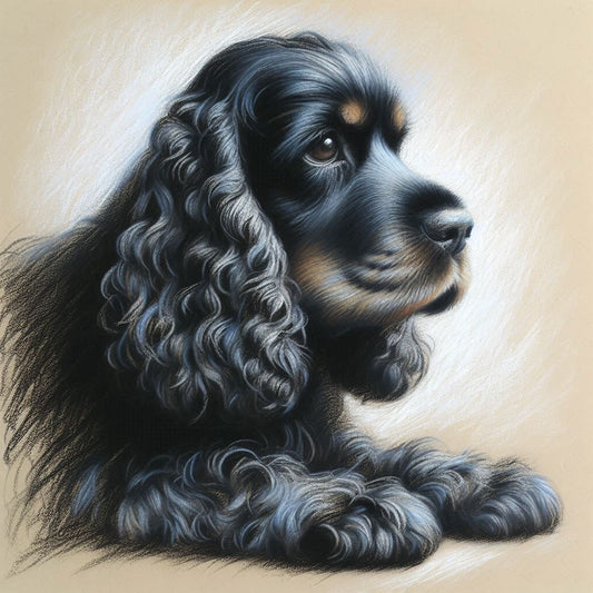 Cane Cocker Spaniel Inglese, Stampa di un mio dipinto a Pastello, Arte STAMPABILE,  illustrazione arte animale, Download Digitale, eseguito da Papiarte® Art. w237l