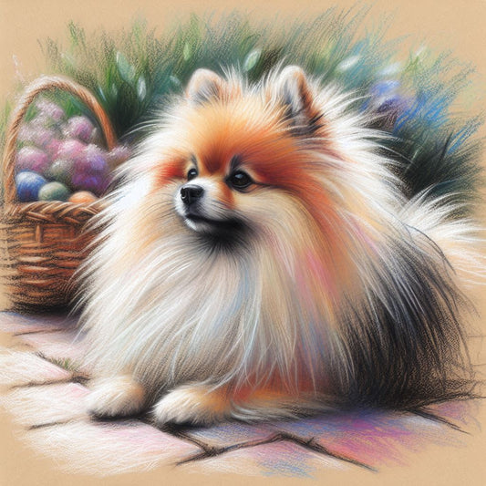 Cane Pomerania, Stampa di un mio dipinto a Pastello, Arte STAMPABILE,  illustrazione arte animale, Download Digitale, eseguito da Papiarte® Art. w241d