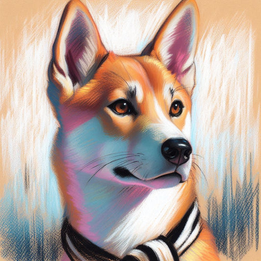 Cane Basenji, Stampa di un mio dipinto a Pastello, Arte STAMPABILE,  illustrazione arte animale, Download Digitale, eseguito da Papiarte® Art. w244a